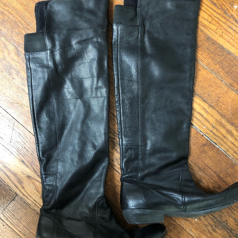 Nine West women’s 7.5 leather boots knee high